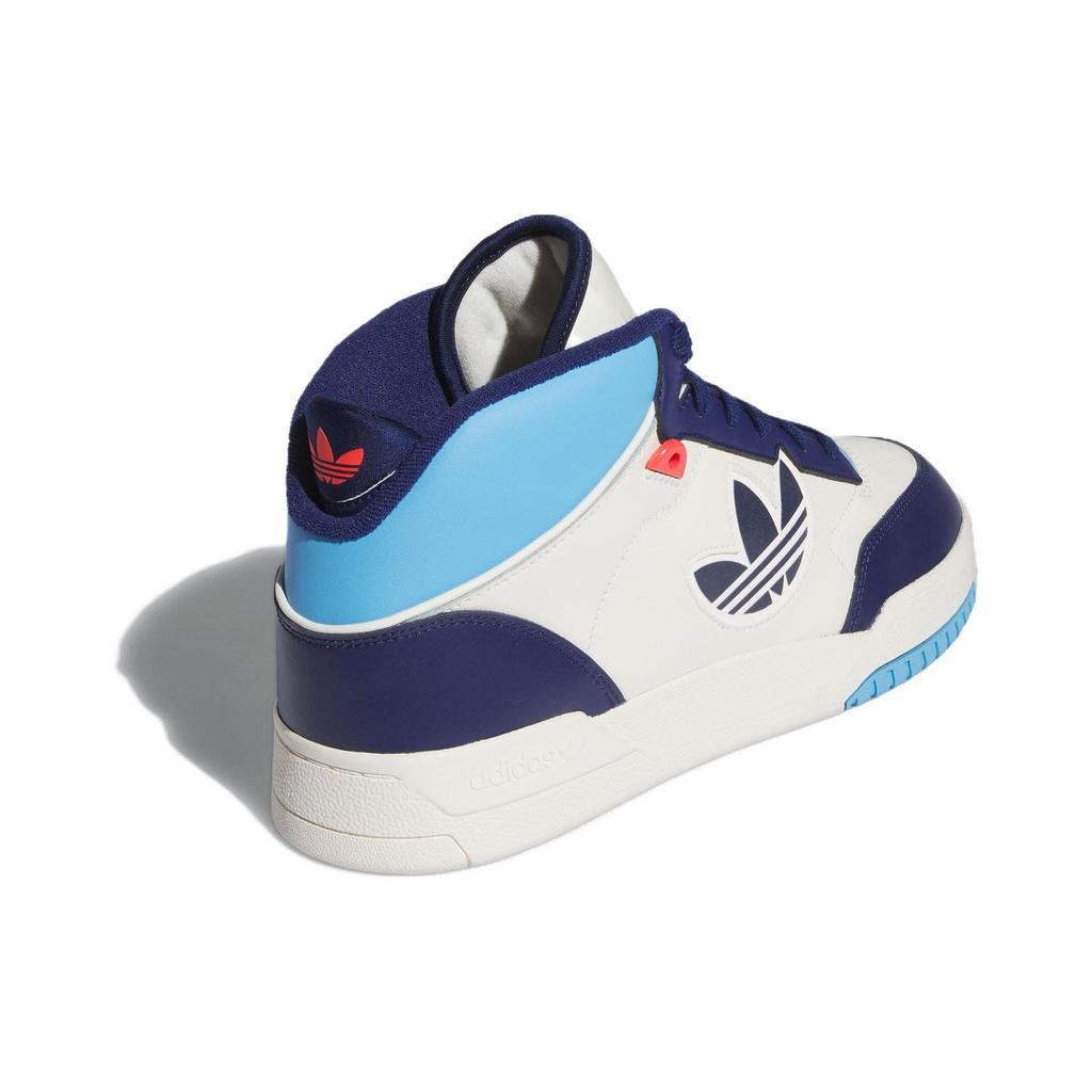 Adidas Originals Drop Step 2.0 Comfortable Versatile Classic Shock Absorbing Durable High-Top Skate Shoes Unisex Sneakers White Blue ID2830
