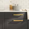 VidaXL Cabinet Handles 5 Pcs, Cupboard Handles, T-Shaped Handles Kitchen Home Interior, Golden 192 Mm Steel 155392