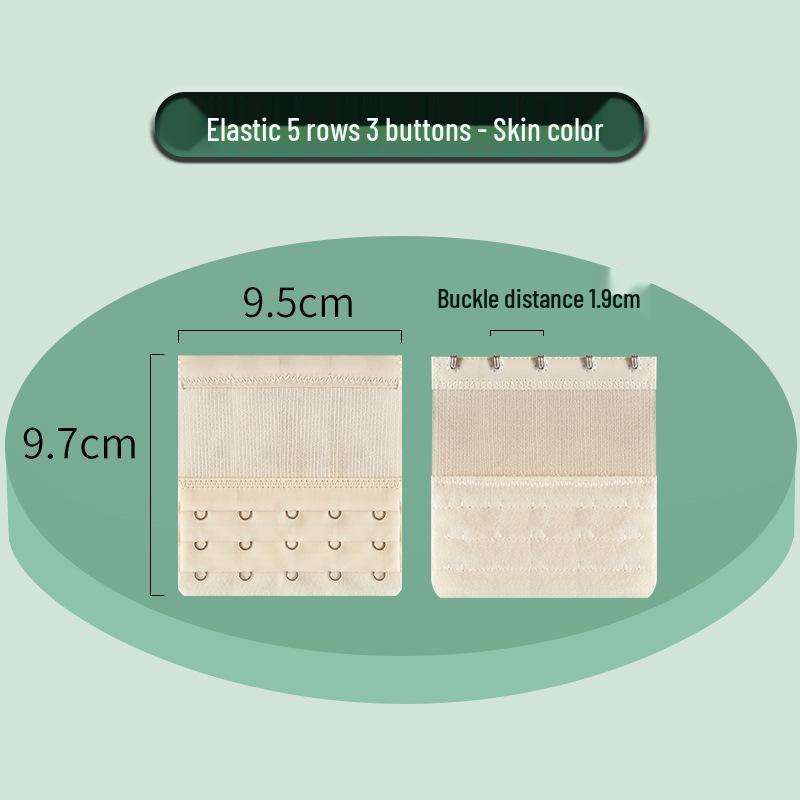 Elastic Bra Extender with Stainless Steel Hooks - Universal Full-Size Bra Back Closure
