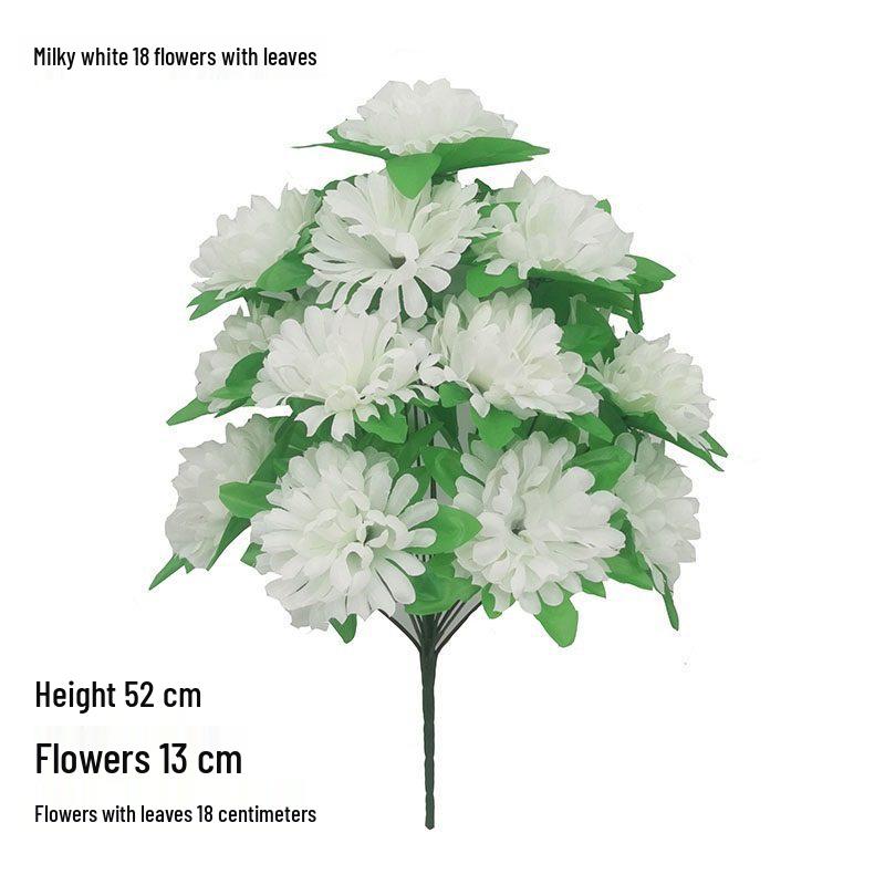 Chrysanthemum Silk Flowers for Qingming Festival Grave Offerings