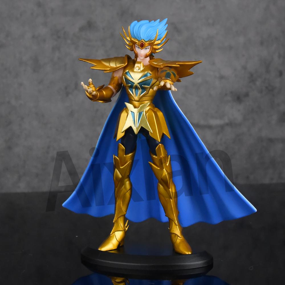 Aixlan 8PCS Saint Seiya Figure Kanon Hyoga 18CM Gold Saint PVC Action Figure Amine Toy Birthday Gift Ollectible Figurine