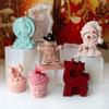 3D DIY Santa Claus Candle Silicone Mold Snow Bell Elk Candle Mold Christmas Tree Resin Mold Christmas Gift