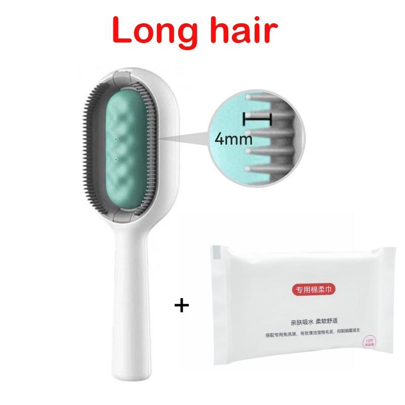 Szczotka do pielęgnacji kota Grzebień do czyszczenia Grzebień do usuwania sierści z pływającą sierścią z chusteczkami jednorazowymi Akcesoria do pielęgnacji zwierząt dla kotów Szczotka dla psa