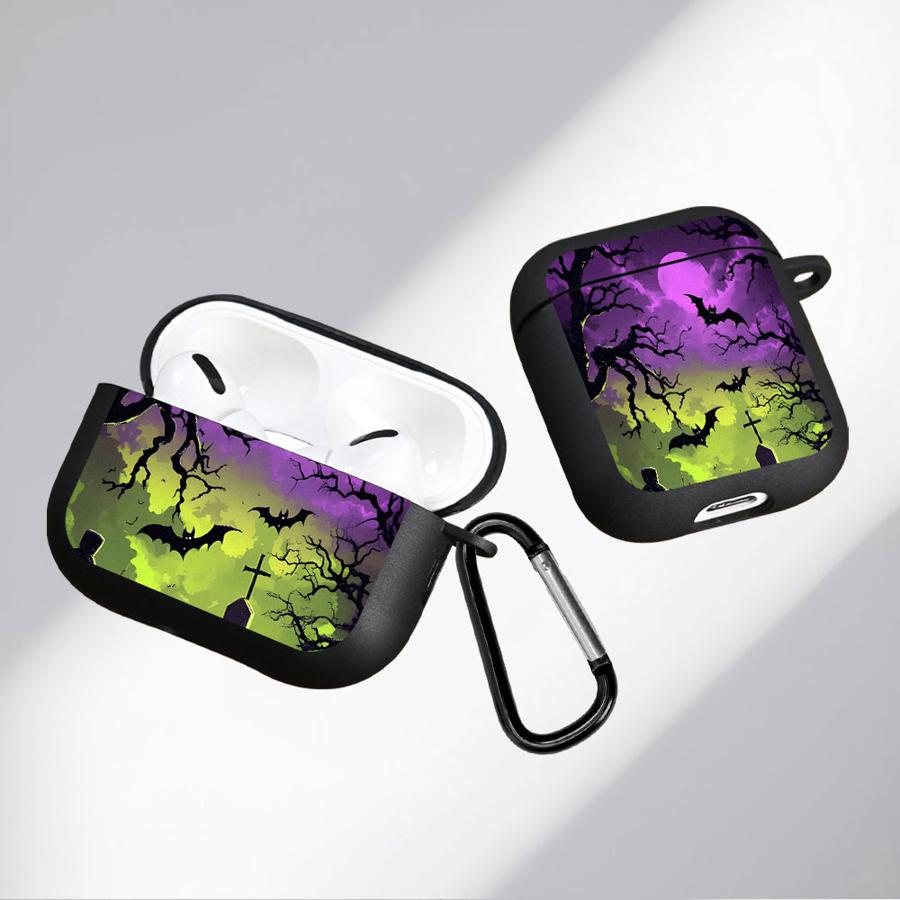 Case For Airpods Pro2 2 1 3 Pro Pro3 4 Soft Earphone Cases Cover Bat Pattern