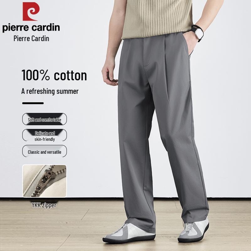 

Pierre Cardin Men s 100% Cotton Lightweight Straight-Leg Casual Pants 40