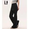 :CHOCOOLATE High-Waist Micro-Flare Casual Pants