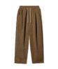 WEST GRAND BOULEVARD Wide Single-Pleat Common Corduroy Elastic Pants Brown