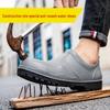 Men's Steel Toe Waterproof Construction Boots - Anti-Smash, Anti-Nail, Non-Slip, Wear-Resistant.