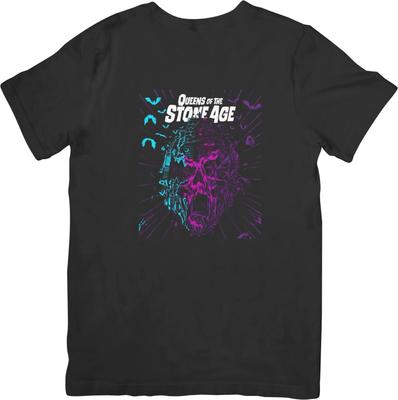 Queens of the Stone Age Music Fit for Men & Women Quality Cotton T-Shirt Black