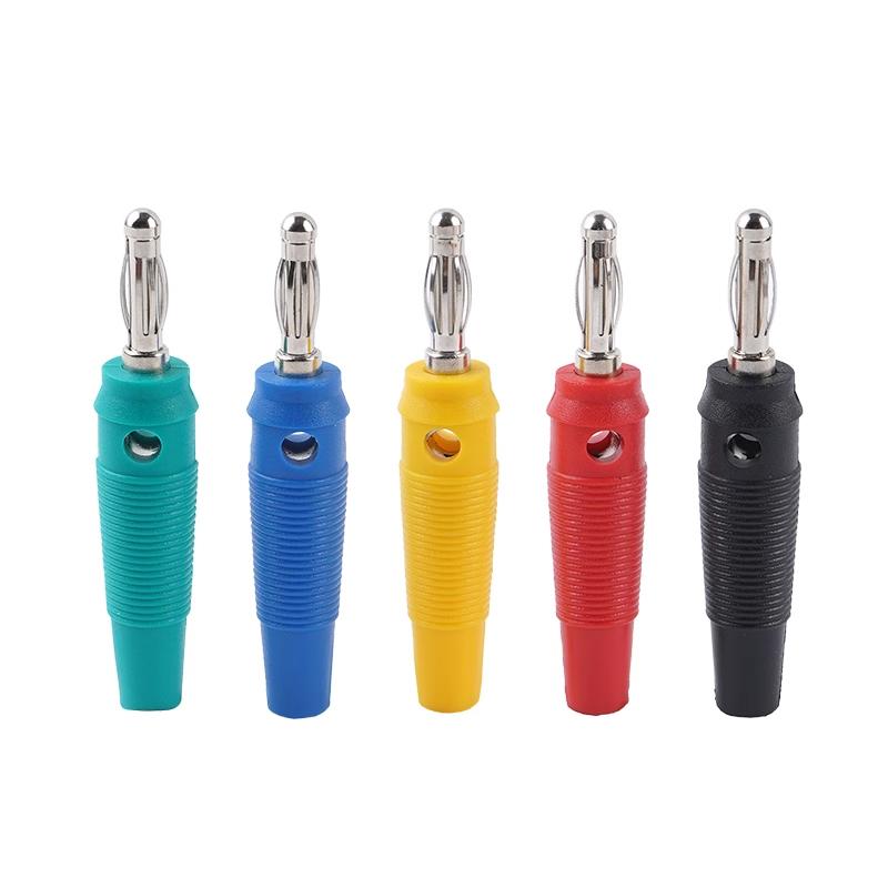 32A High Current Screw Type 4mm Male Stackable Banana Plug for Speaker Cable Adaptation Red and Black 4mm Solderless Banana Plug