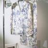 Di Lizheba's autumn new ice and snow silk can be worn outside, high-end loungewear two-piece pajamas for women