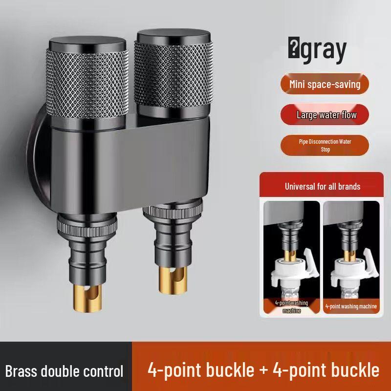 All-Copper Dual-Control Water Angle Valve Set for Toilets