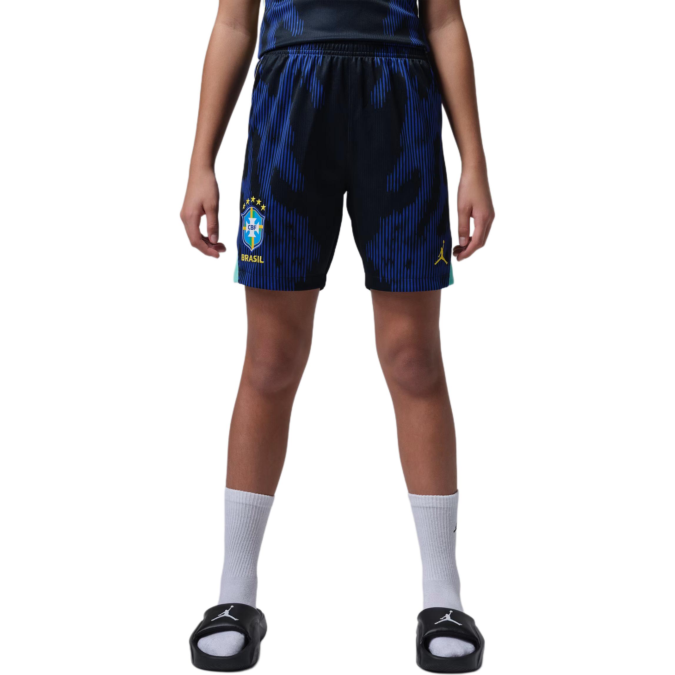 Jordan Dri-FIT 2026 Season Brazil Away Fan Version Color-Block Lace Football Kids Quick-Dry Pants Kids pants IU1081-417 S
