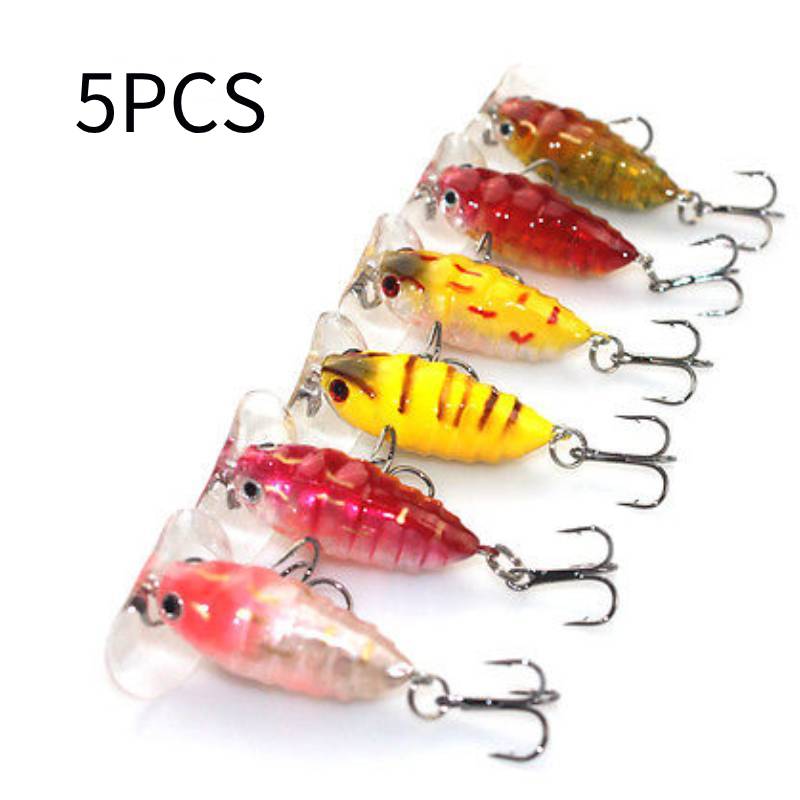 

Hook Bait Bionic Multicolour Fishing Bass Blackfish Catfish Herring Tilapia Carp 5PCS