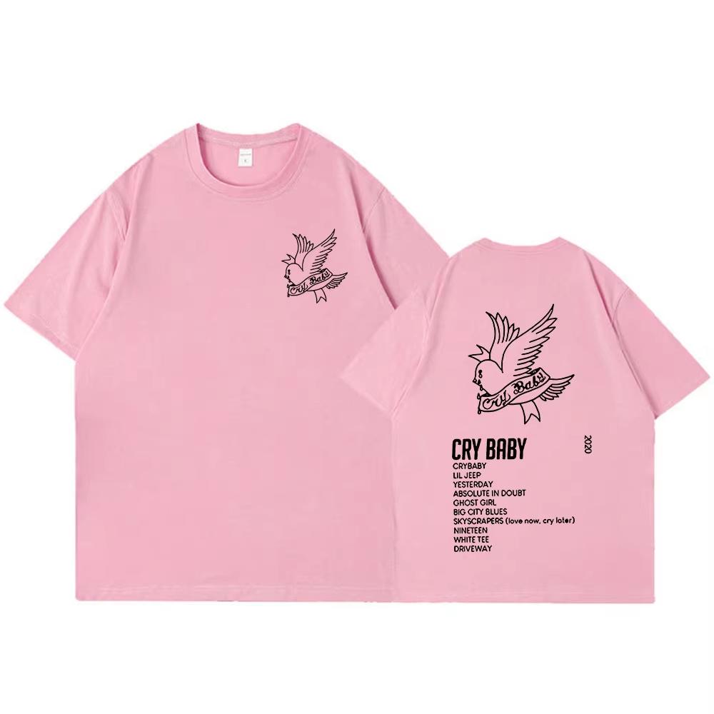 Rapper Lil Peep CryBaby Album Musicale Maglietta Uomo Donna Moda Hip Hop Manica Corta T-shirt Y2k Maniche Corte Classica
