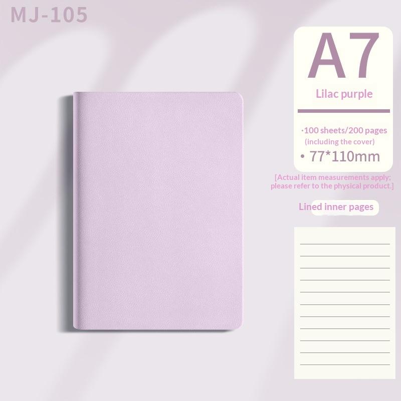 Pocket Journal Mini PU Leather Notebook 100 Sheets with Elastic Band for Teenager Diary Recording