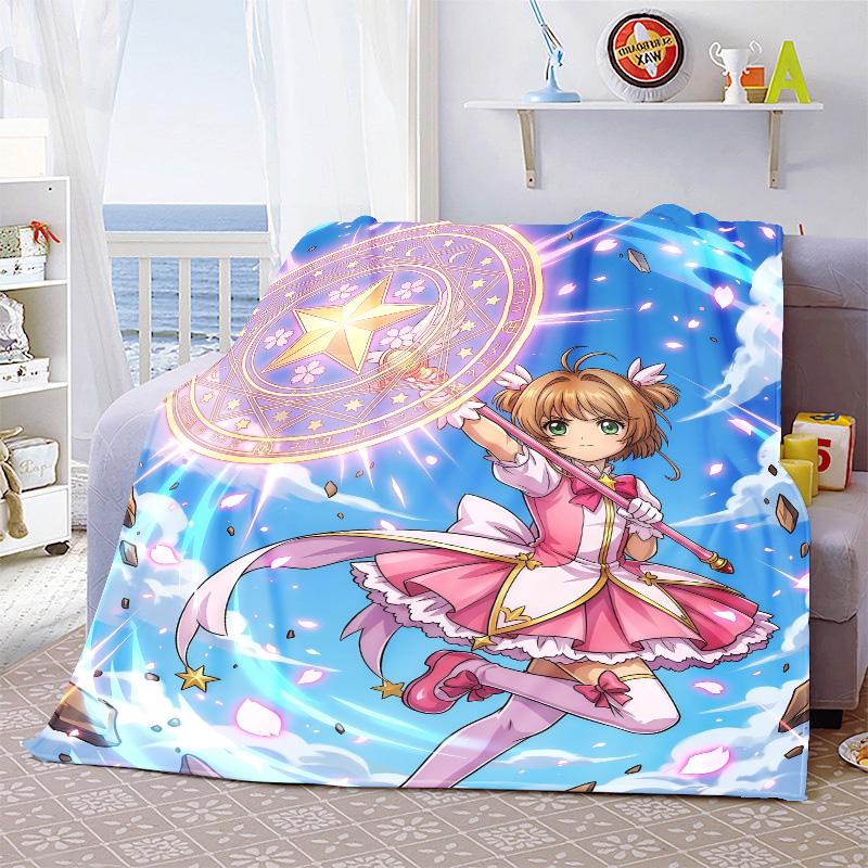 Cardcaptor Sakura Lightweight Flannel Blanket Soft Warm Throw Cozy Blanket for Sofa Bed Home Decor -QJY
