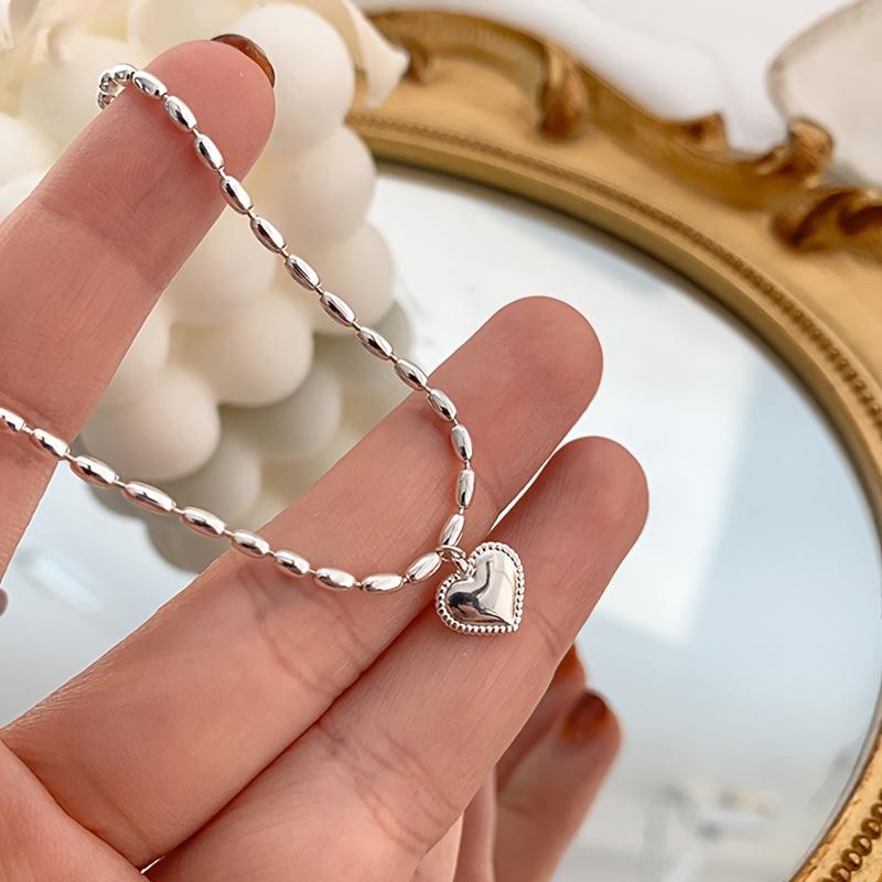 Mini Love Heart Bracelet Simple Style 925 Sterling Silver Hand Chain Jewelry Suitable For Women Daily Wear