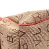 Used BVLGARI Logo Mania 2WAY Handbag Canvas Leather Beige Pink Used Women