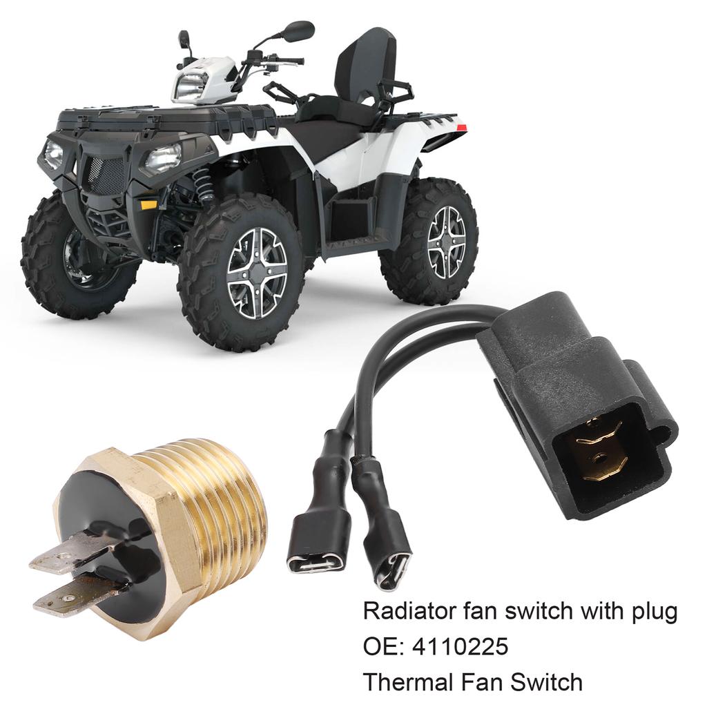 Thermal Fan Sensor Switch with Plug High Performance ABS Copper Replacement for Polaris Magnum ATV
