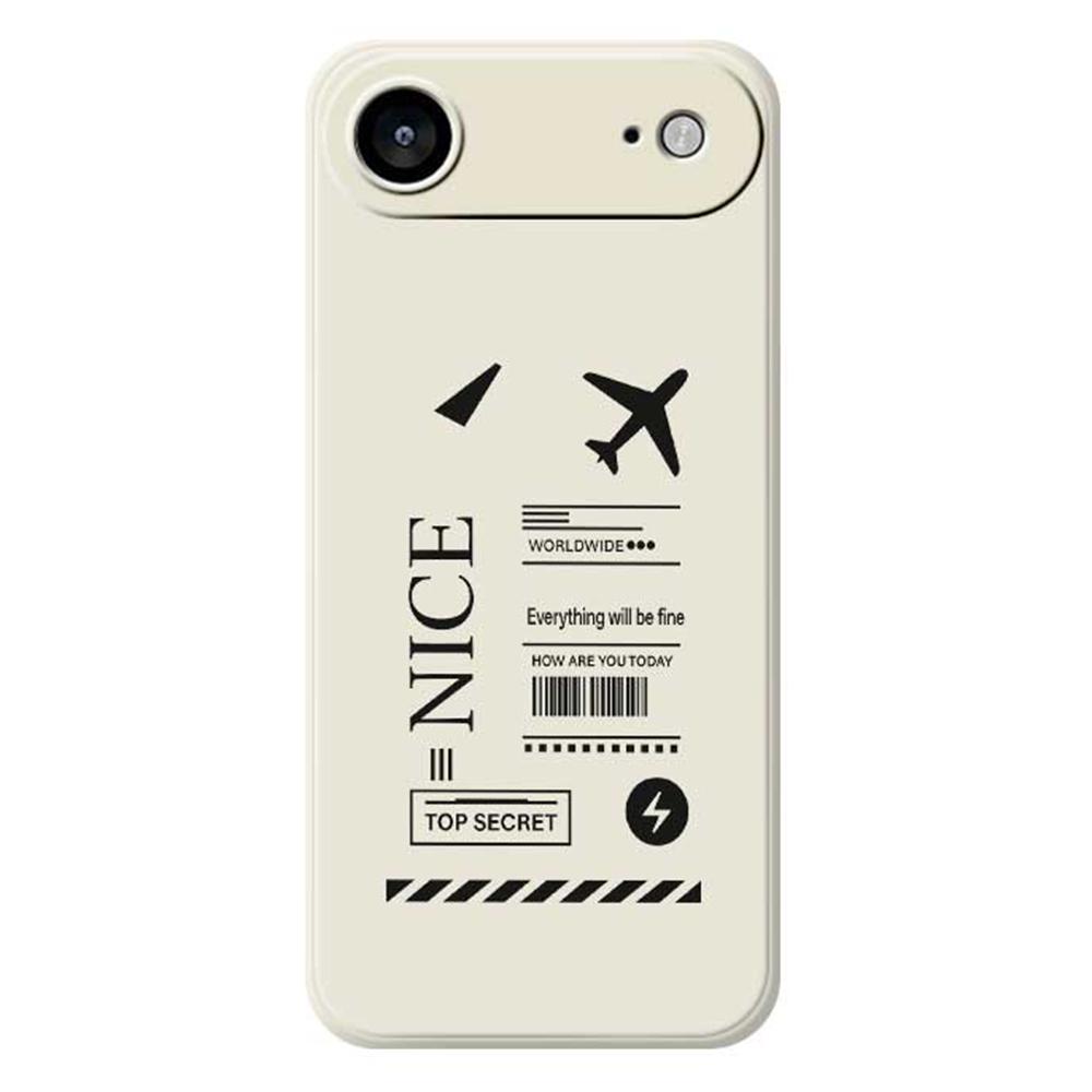 For iPhone 17 Air Case Boarding Ticket Pattern Printing Straight Edge TPU Phone Back Cover