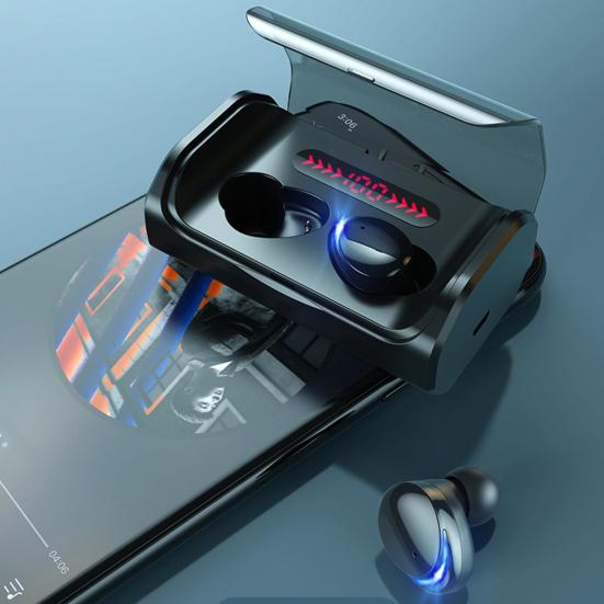 T8 Wireless Earphone Noise Reduction IPX7 Waterproof Touch Screen Bluetooth-compatible 5.1 9D Stereo Headset for Home
