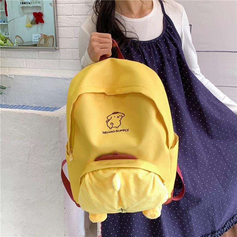 Schoolbag New Cute Cartoon Backpack Female Japanese Plush Doll Schoolbag Large Capacity Student Backpack Girl Heart Trendy Bag
