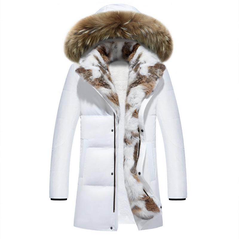 Mittellange Daunenjacke für Damen mit Pelzkragen - Winterkollektion