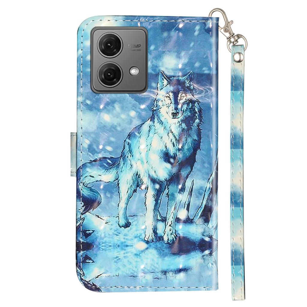 For Motorola Moto G84 5G Case 3D Pattern PU Leather Wallet Phone Cover