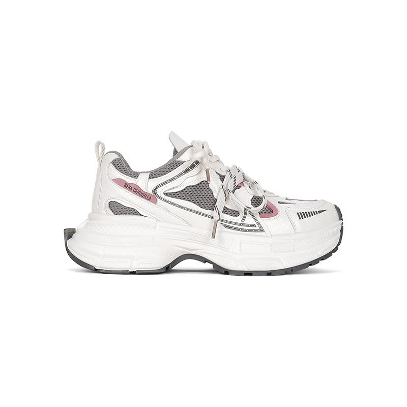 

[Small man] Height-increasing thick-soled white dad shoes for women 2025 summer new breathable sports versatile casual shoes for women 40