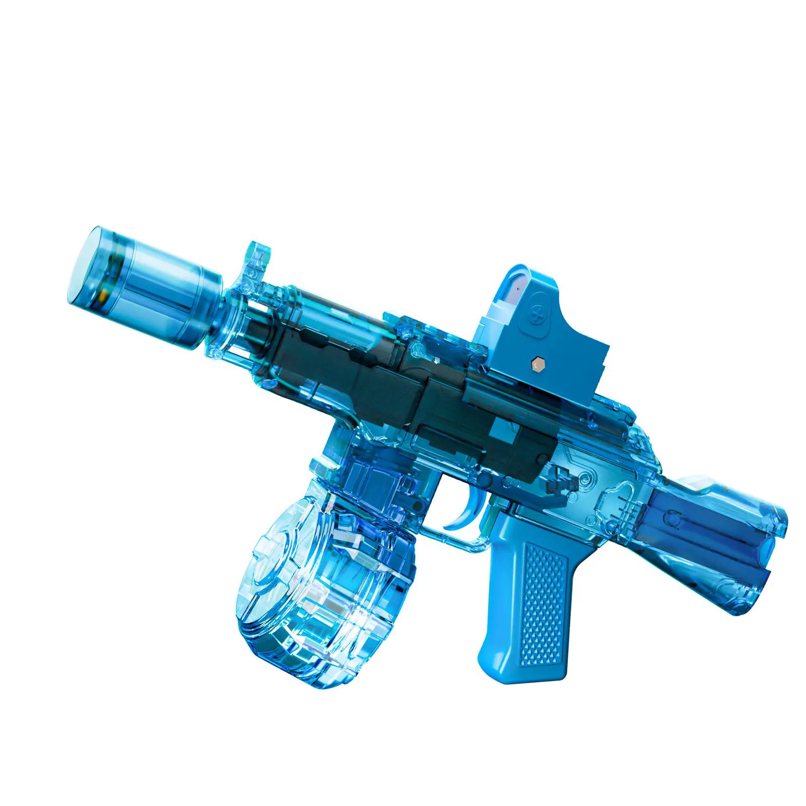 

Transparent Plastic Toy Blaster with Drum Magazine and Scope for Outdoor Recreational Activities and Play One Size синий