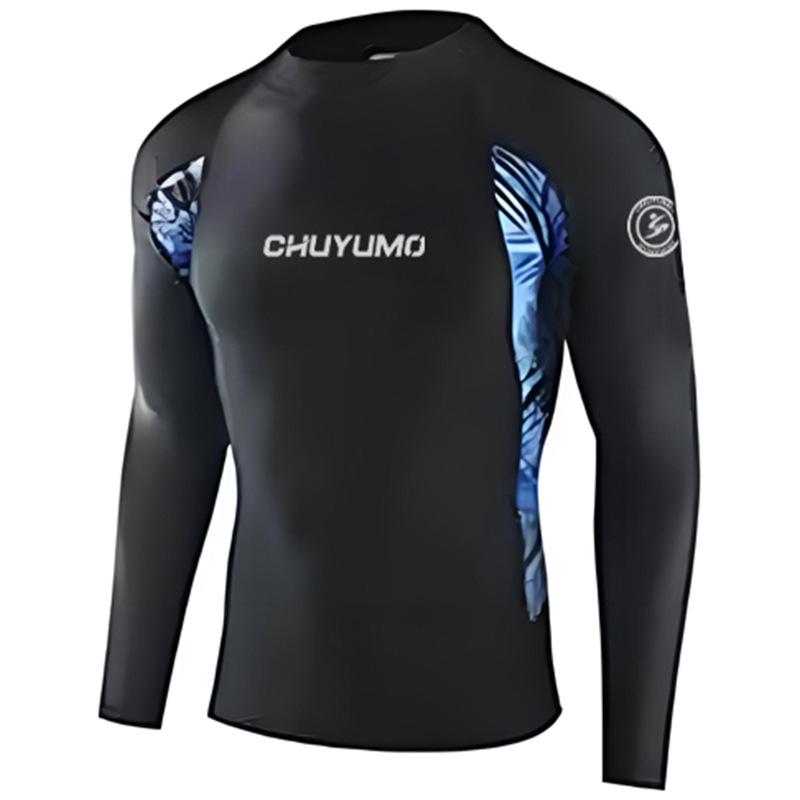 Men's Long Sleeve Quick-Dry Wetsuit - Sun Protection, Jellyfish Shield, for Surfing, Swimming, Snorkeling