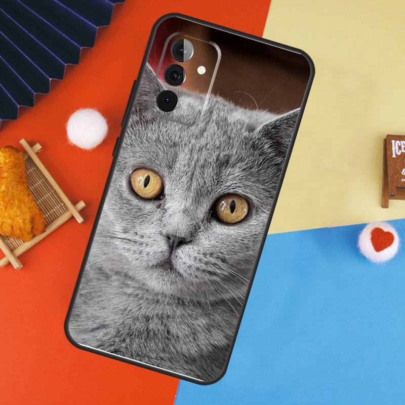 British Shorthair Cat Case For Samsung Galaxy A56 A36 A16 A06 A13 A33 A53 A52 A32 A12 A54 A34 A14 A15 A35 A55 A17