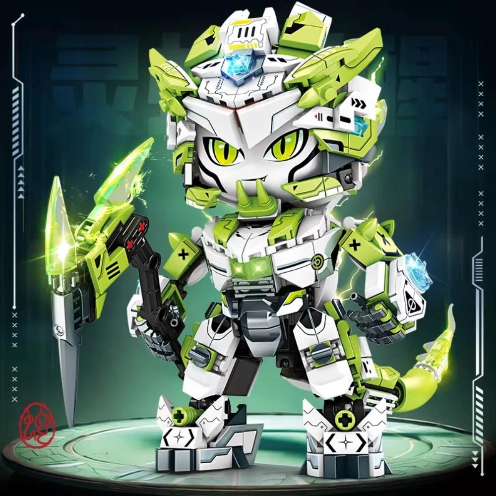 2025 Mechanický set stavebnic Panda a Zvěrokruh ve stylu Kung Fu 12 v 1, Kloubový model zvířete Hračky pro chlapce Narozeninové dárky