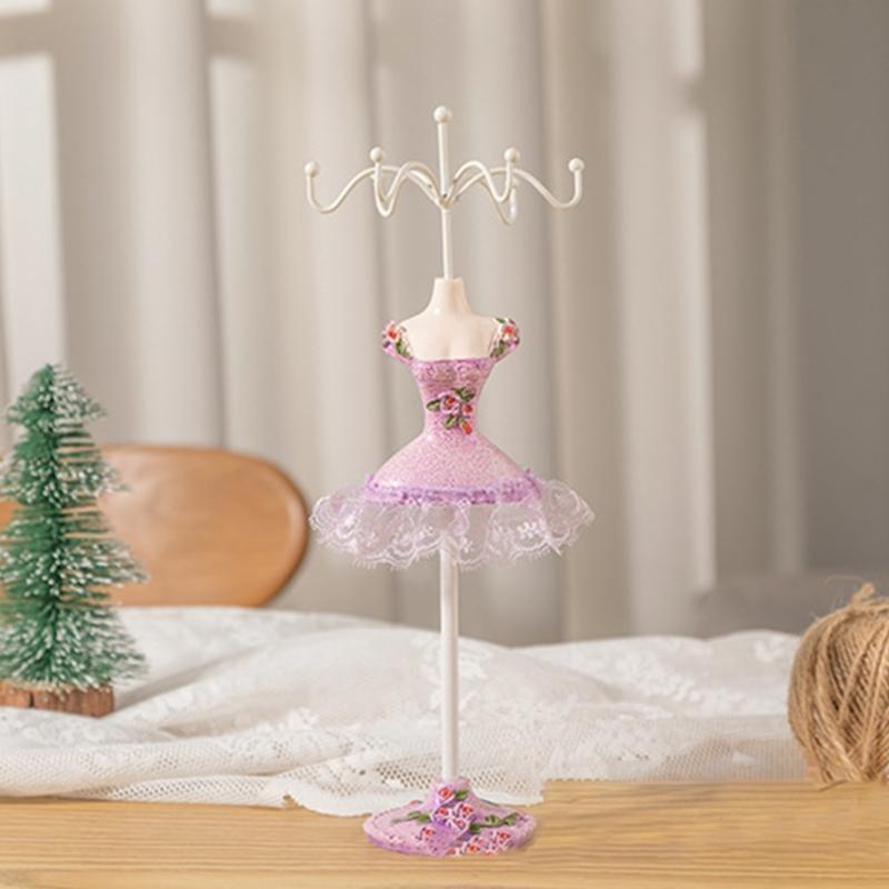 Rotatable Doll Model Jewelry Tower Fashionable Jewelry Organizer Model Display Rack for Earrings Necklace Bracelet