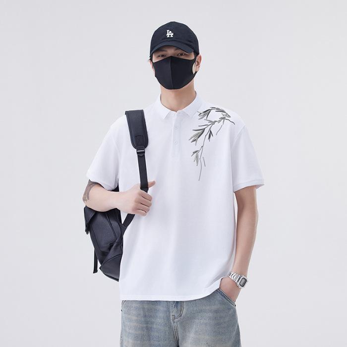 Men's New Summer T-shirt Loose Lapel Short-sleeved POLO Shirt T-shirt