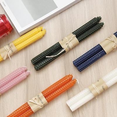 Velas de Cera de Abeja Velas Largas Hechas a Mano Panal Cónicas Decoración de Boda