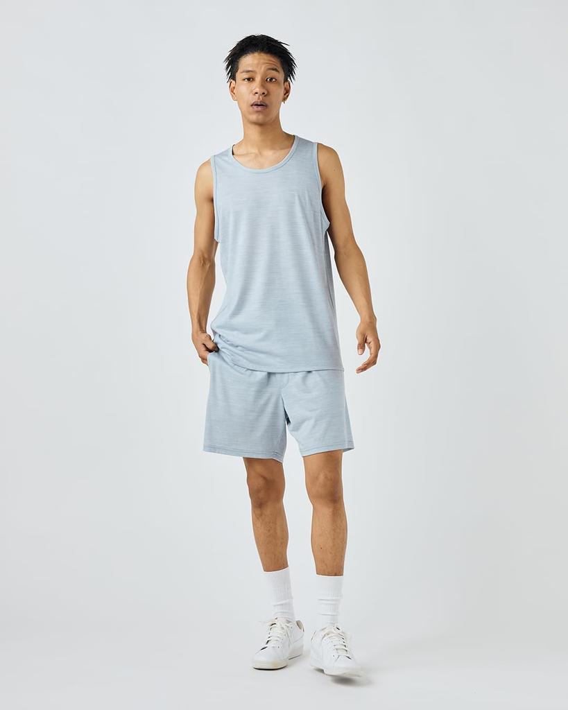 [super.natural] [sn] Supernatural P140 Everyday Tank Top, Merino Wool, Sweat-wicking, Quick-drying, Odor-resistant, Running & Training, Men's, Sky Gre