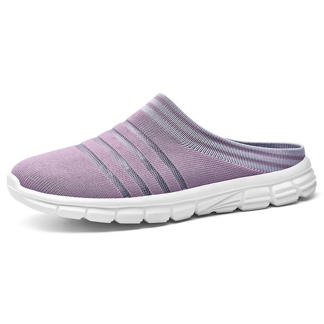 

Мужские тапочки с арочной опорой. Домашние тапочки для мужчин. Домашняя уличная домашняя обувь без шнуровки с противоскользящей резиновой подошвой для женщин. 35 фиолетовый