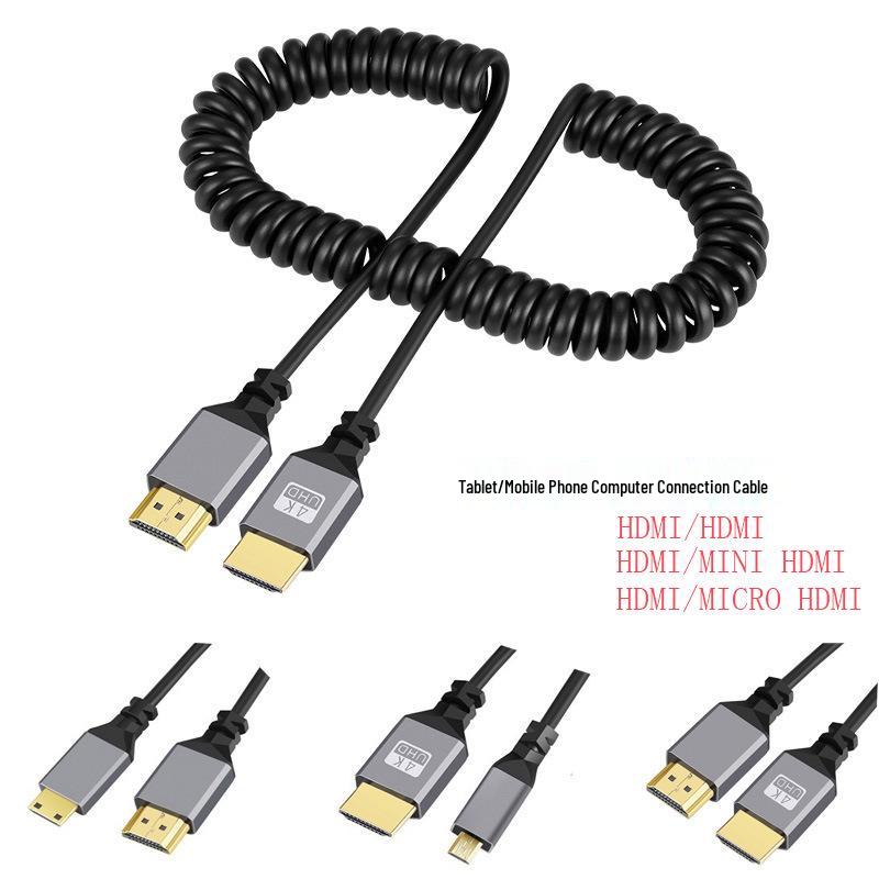 4K HDTV to Micro Cable: High-Definition Stretchable Connection for Tablets & Cameras