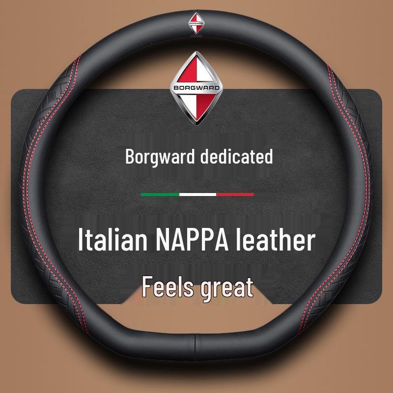 Borgward Steering Wheel Cover for BX7, BXI7, BX6, BX5, BX3 - Suede, Universal Four Seasons.