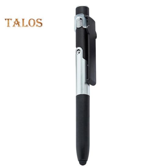 

Шариковая ручка 4-в-1 со стилусом, светодиодная подсветка, подставка для телефона, плавное письмо, удобная ручка, эргономичная шариковая ручка чёрный