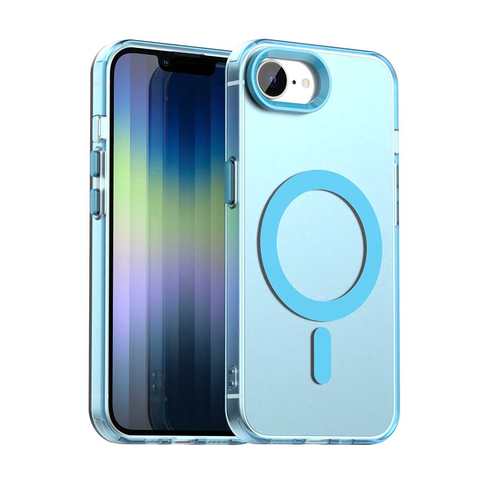 Magnetic Wireless Charging Case For Apple iPhone 16e 16 Pro Max 15 14 Plus Cover Candy Colors Transparent Back Shell Coque