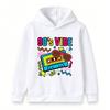 Kids Boys Girls Pullover Hoodie 90s Vibe Retro Cassette Tape Shades Print Casual Long Sleeve Sweatshirt For Youth 90s Themed Party Streetwear Lightwei