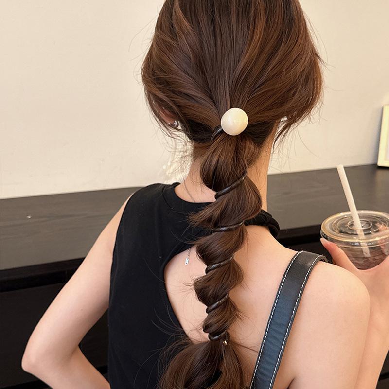 Cute Braid Rubber Bands for Women Girls Telephone Wire Hair Ties Spiral Spool Headbands Ponytail Girls Hair Accessories
