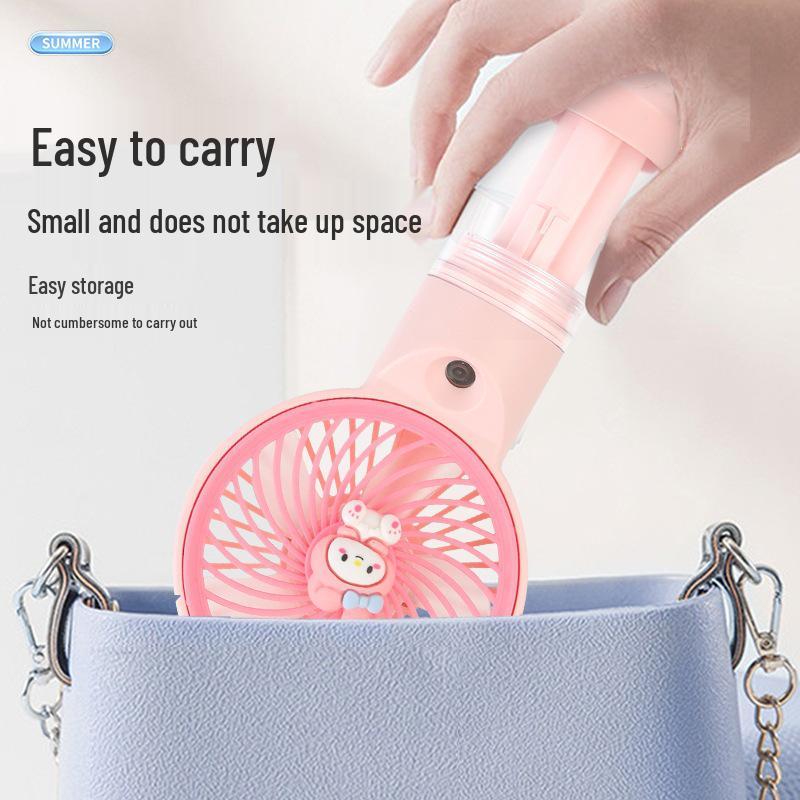 Adorable USB Rechargeable Handheld & Desktop Mini Fan