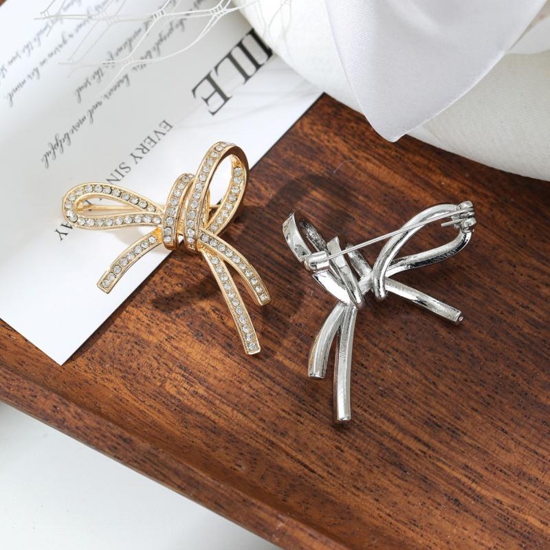 Elegant Bow Brooches For Women Unisex Rope Knot Lapel Pins Office Banquet Party Friend Gifts Jewelry