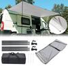 Outdoor Camping Awning Kits 210D Oxford Sun Rain Protection Awning Canopy Sun Shade Sail With Keder Piping Attachment 3x2.4m