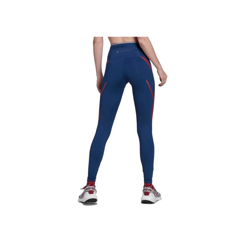 adidas Gemusterte Kompressions-Trainingsleggings Damen Leggings Blau HI6137