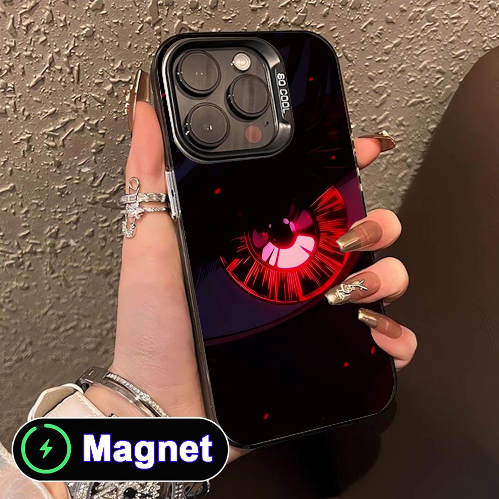 

Anime Eyes Phone Case for iPhone 17 16 15 14 13 12 11 Air Pro Max Plus Colorful Silver MagSafe Cover iPhone 11